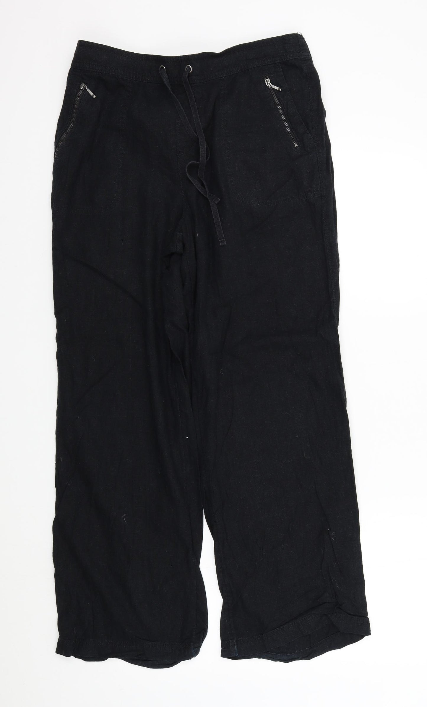 TU Womens Black   Trousers  Size 12 L27 in
