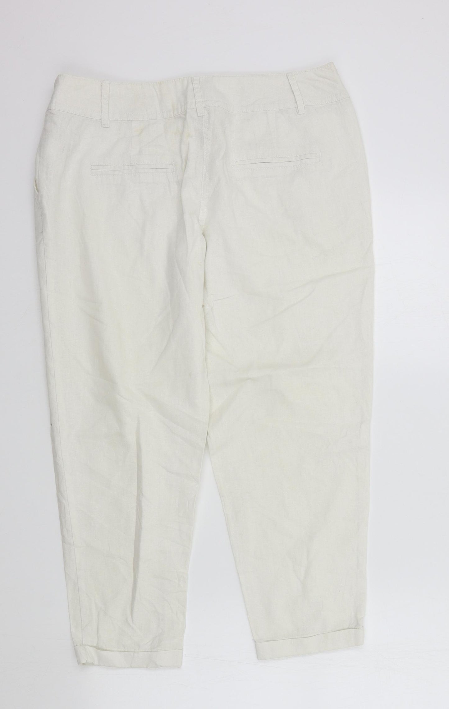 F&F Womens White   Trousers  Size 40 L24 in
