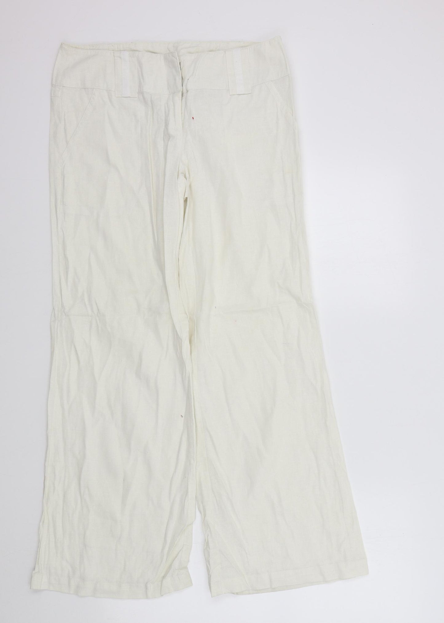 NEXT Womens White   Trousers  Size 12 L28 in