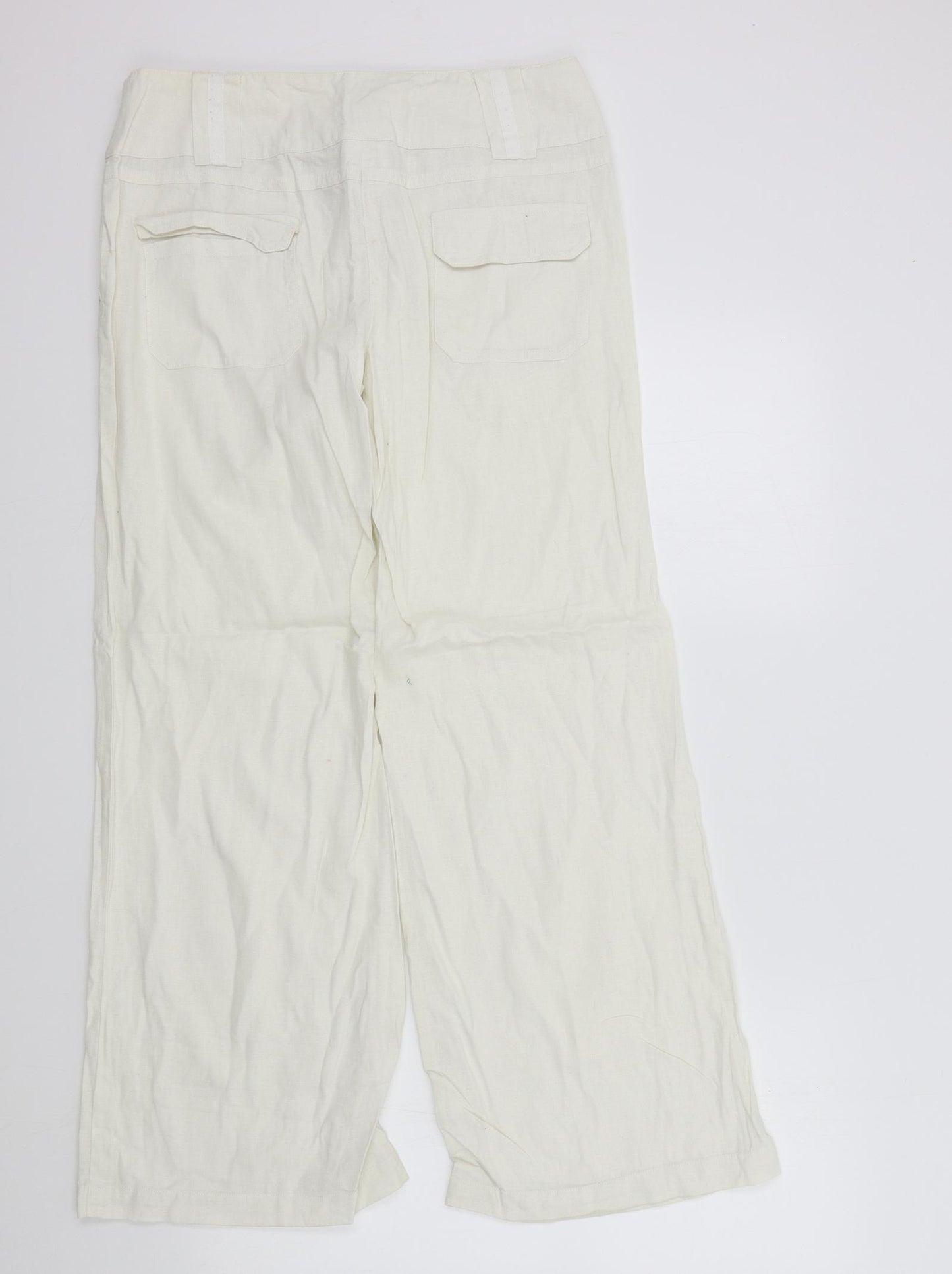 NEXT Womens White   Trousers  Size 12 L28 in