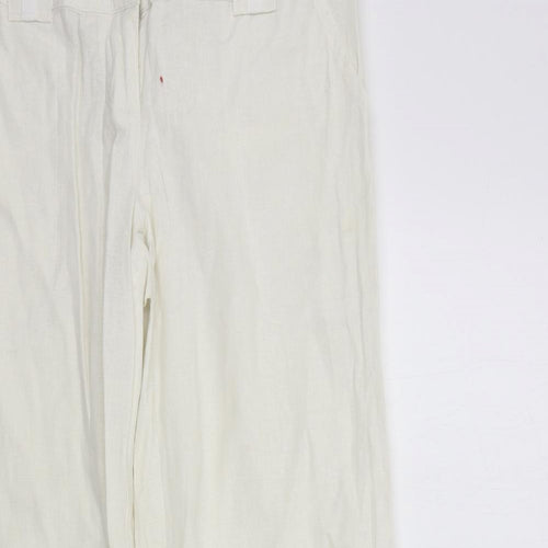 NEXT Womens White   Trousers  Size 12 L28 in