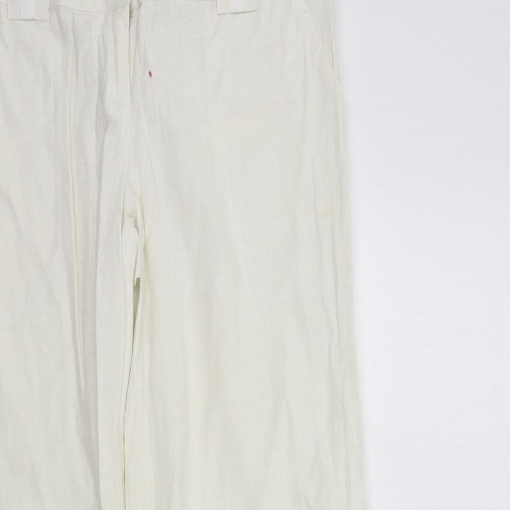 NEXT Womens White   Trousers  Size 12 L28 in