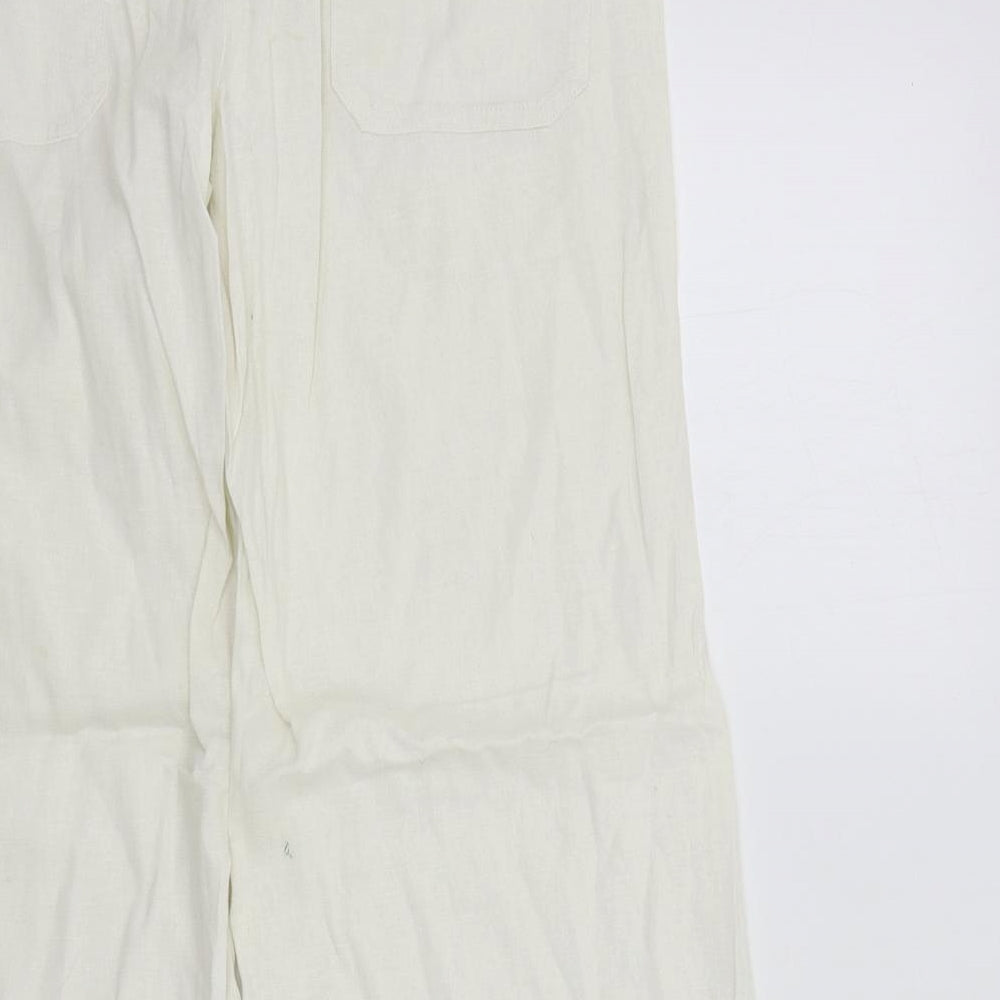 NEXT Womens White   Trousers  Size 12 L28 in