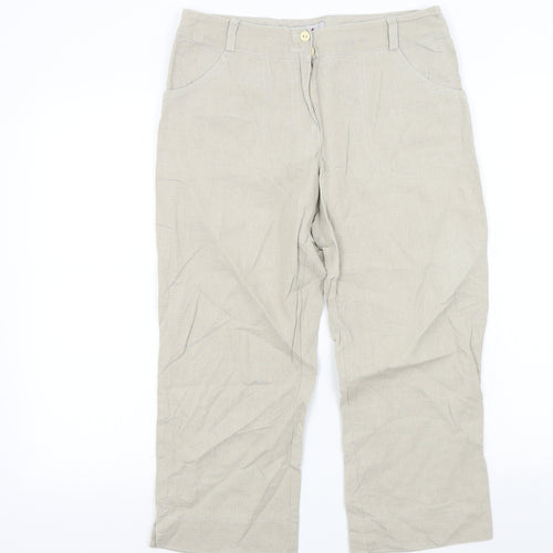 ELKRA Womens Beige   Trousers  Size 40 L22 in