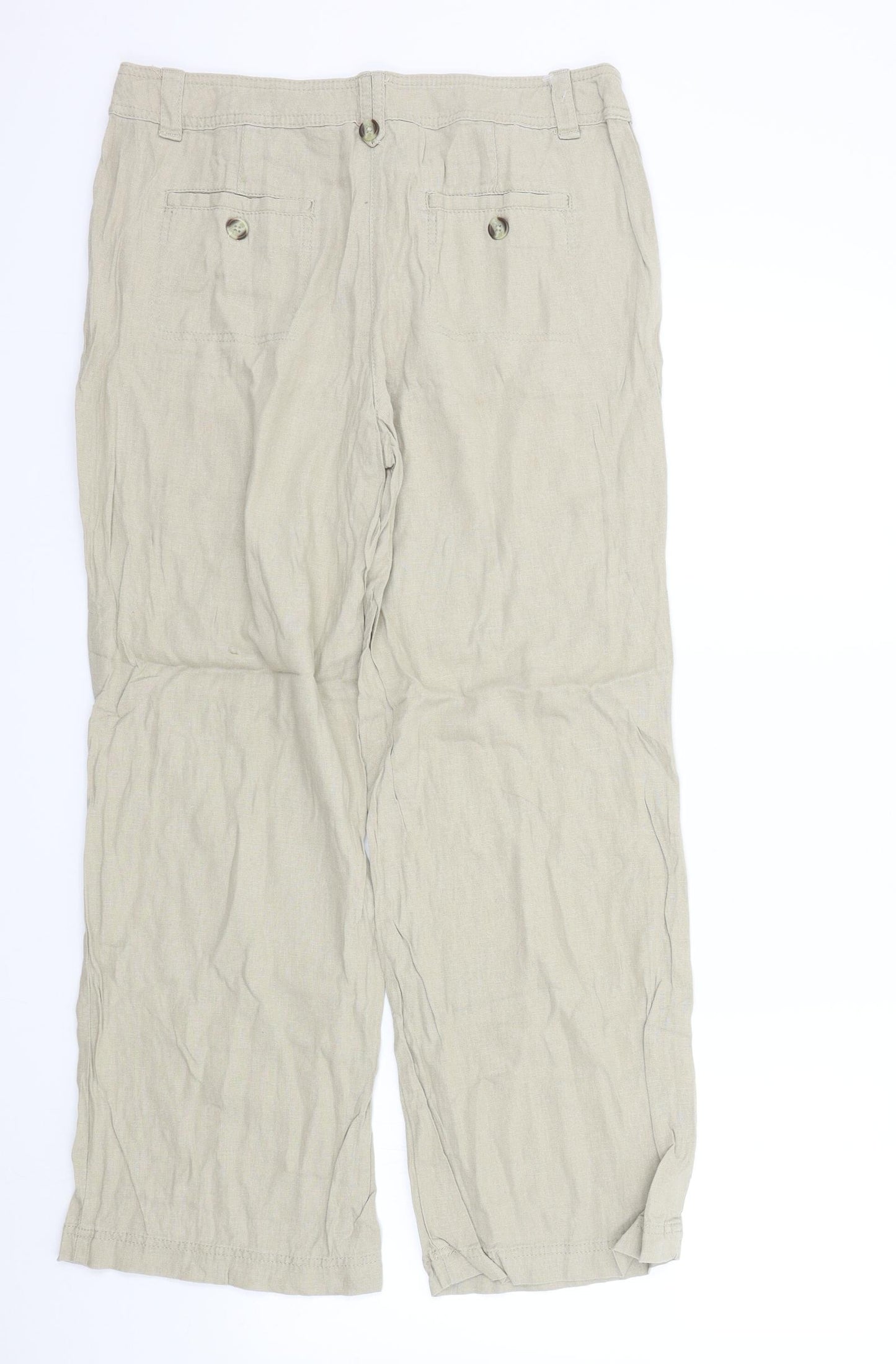 Debenhams Womens Beige   Trousers  Size 12 L27 in