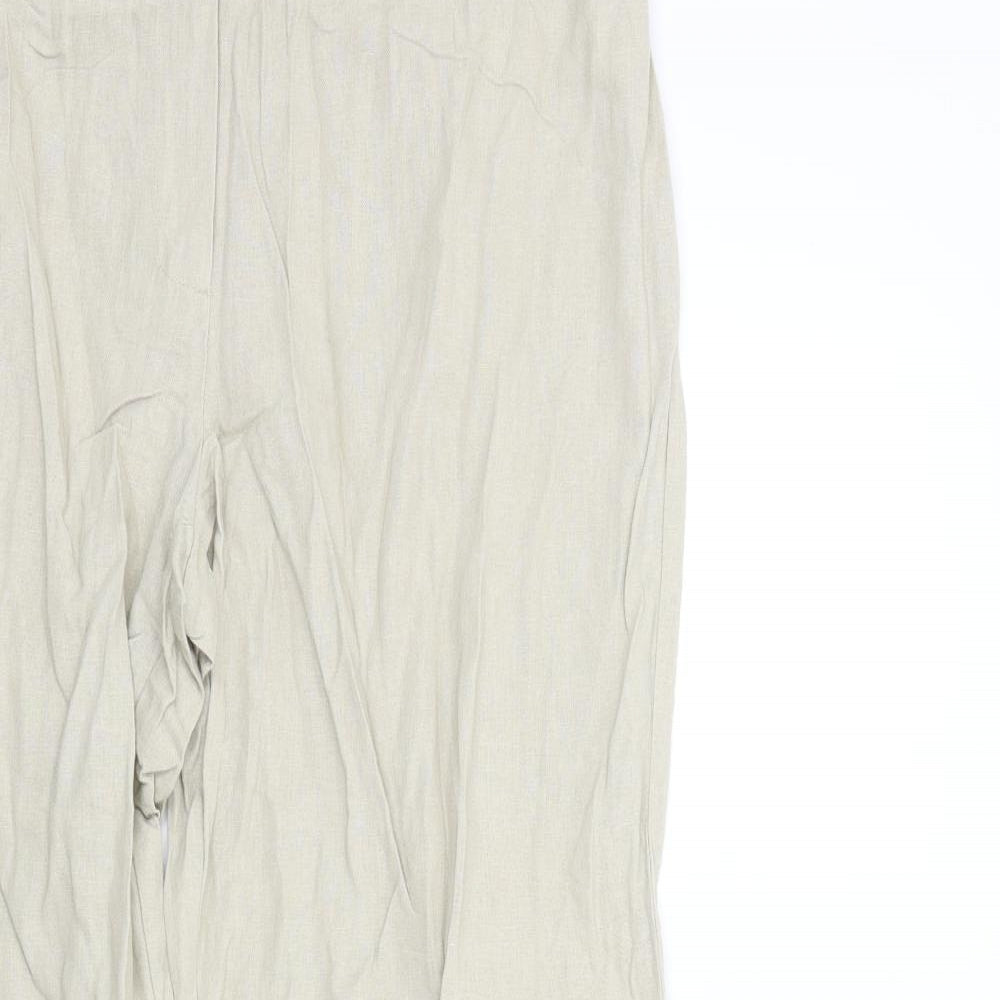 M&S Womens Beige   Trousers  Size 14 L28 in