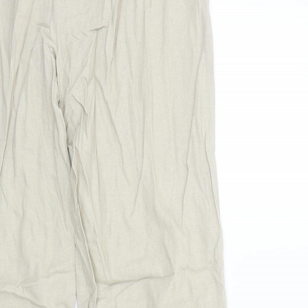 M&S Womens Beige   Trousers  Size 14 L28 in