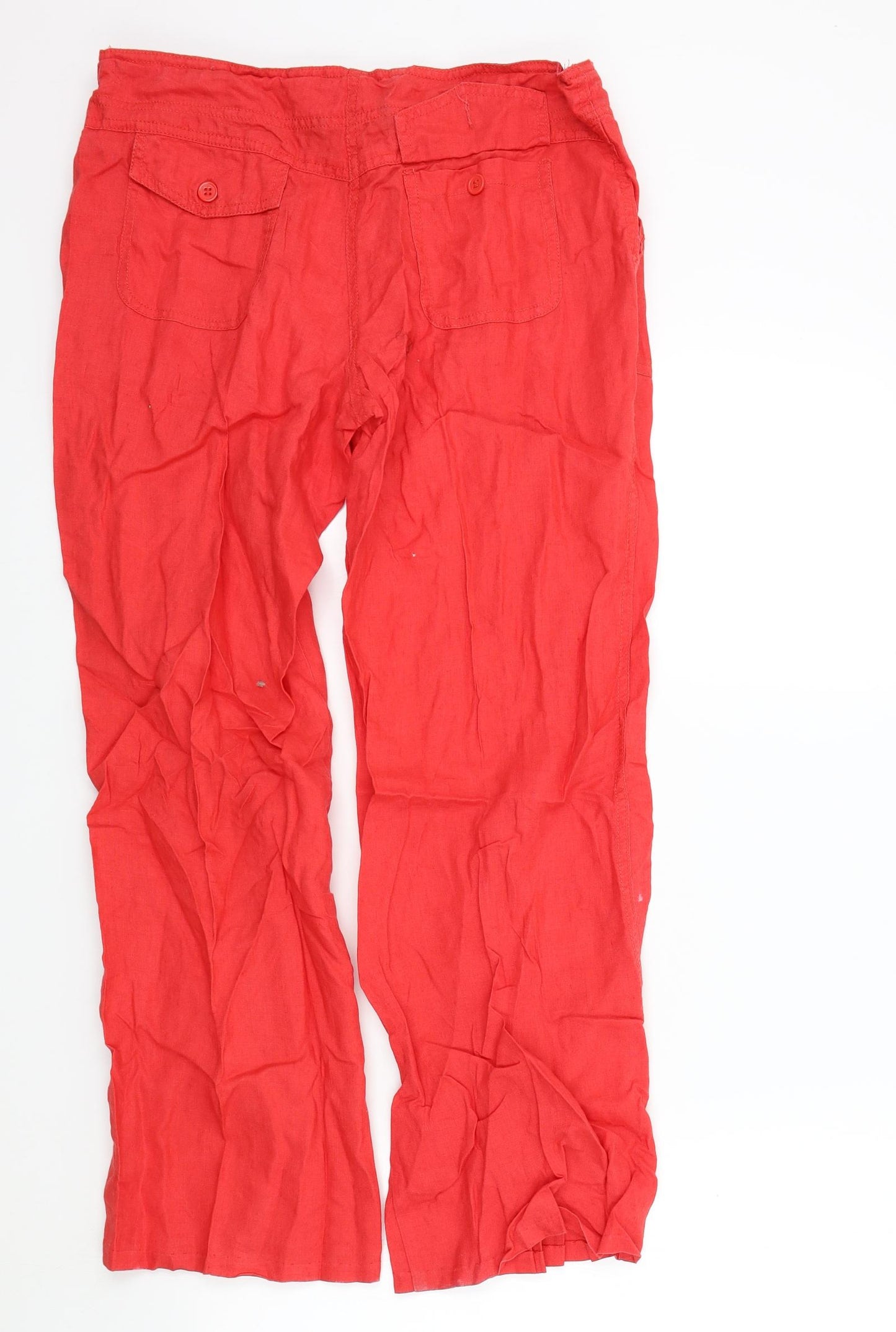Primark Womens Red   Trousers  Size 10 L28 in