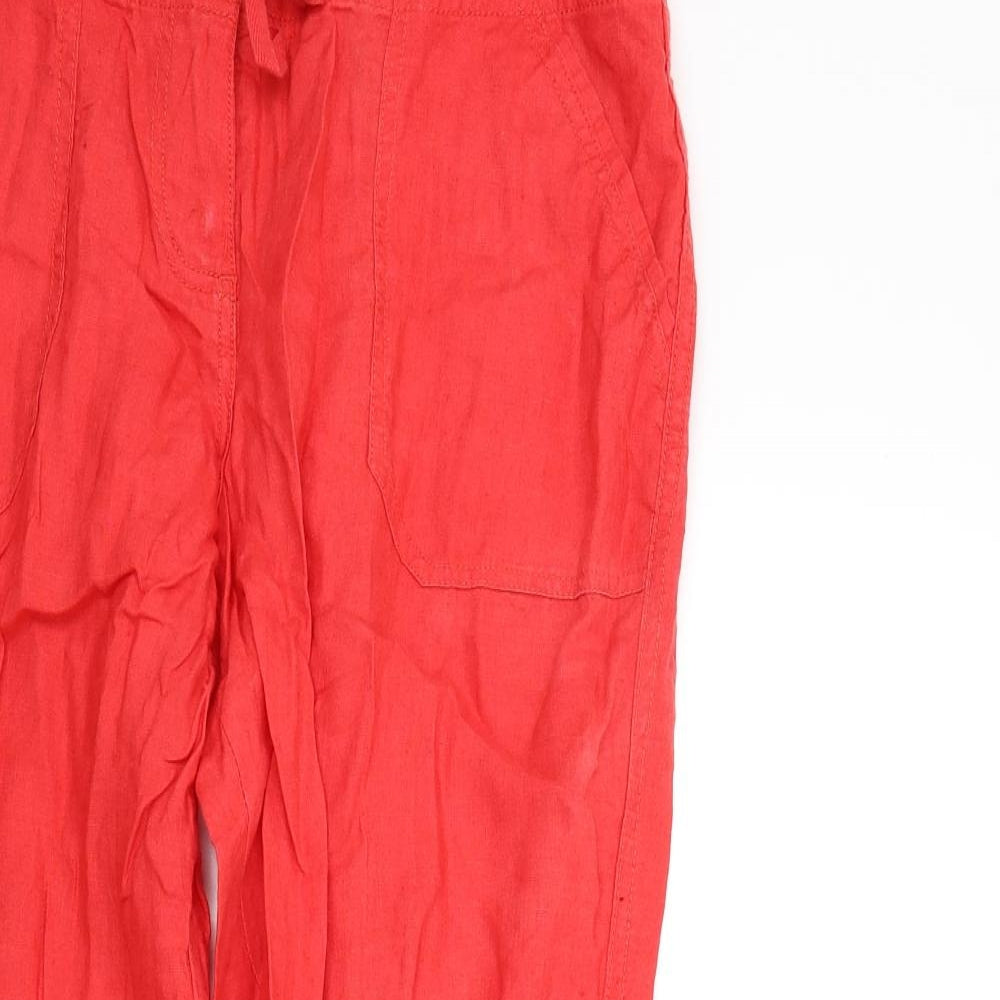 Primark Womens Red   Trousers  Size 10 L28 in
