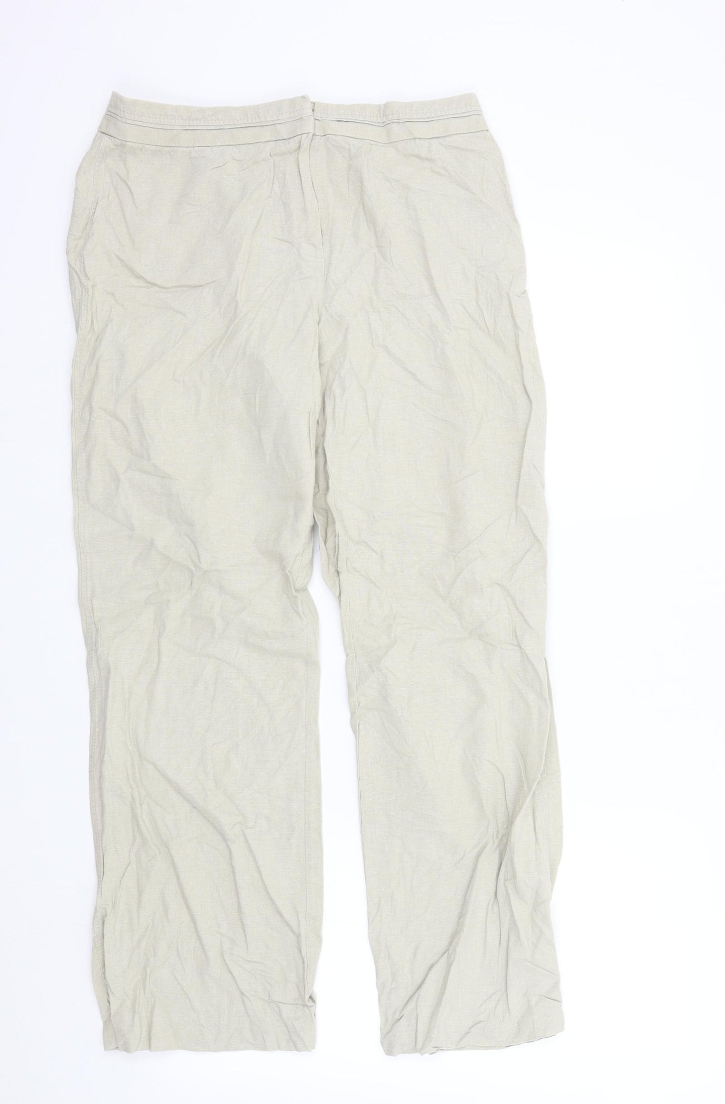m&s Womens Beige   Trousers  Size 12 L28 in