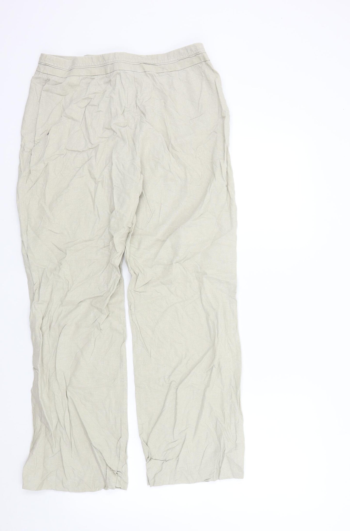m&s Womens Beige   Trousers  Size 12 L28 in