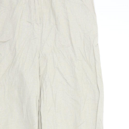m&s Womens Beige   Trousers  Size 12 L28 in