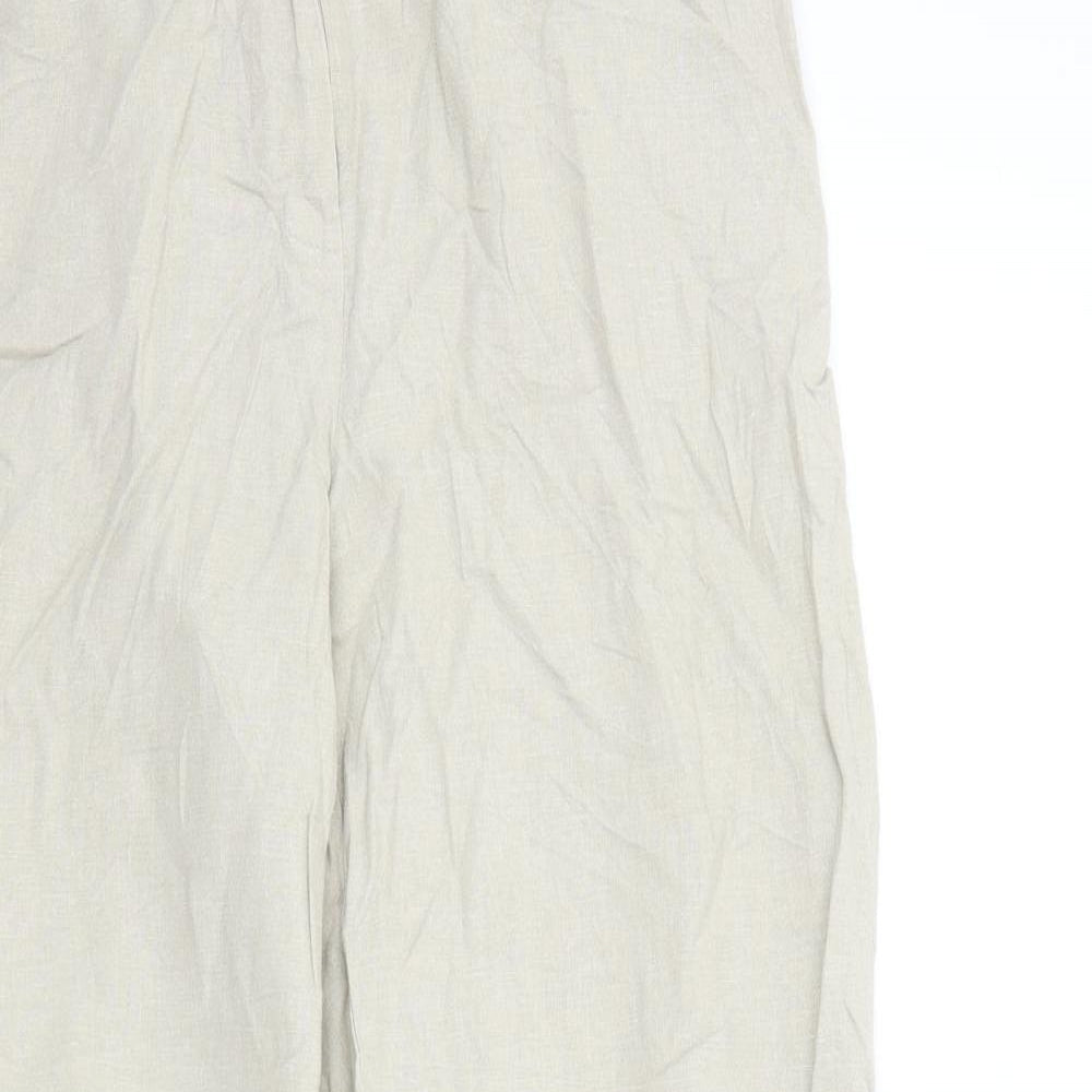 m&s Womens Beige   Trousers  Size 12 L28 in