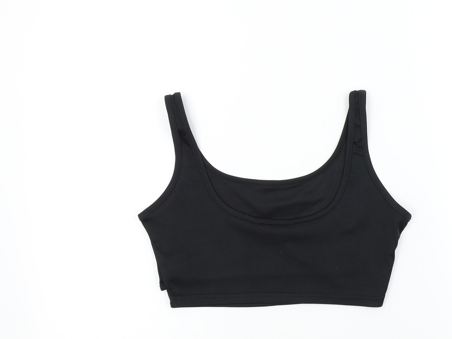 SheIn Womens Black Colourblock  Basic T-Shirt Size M