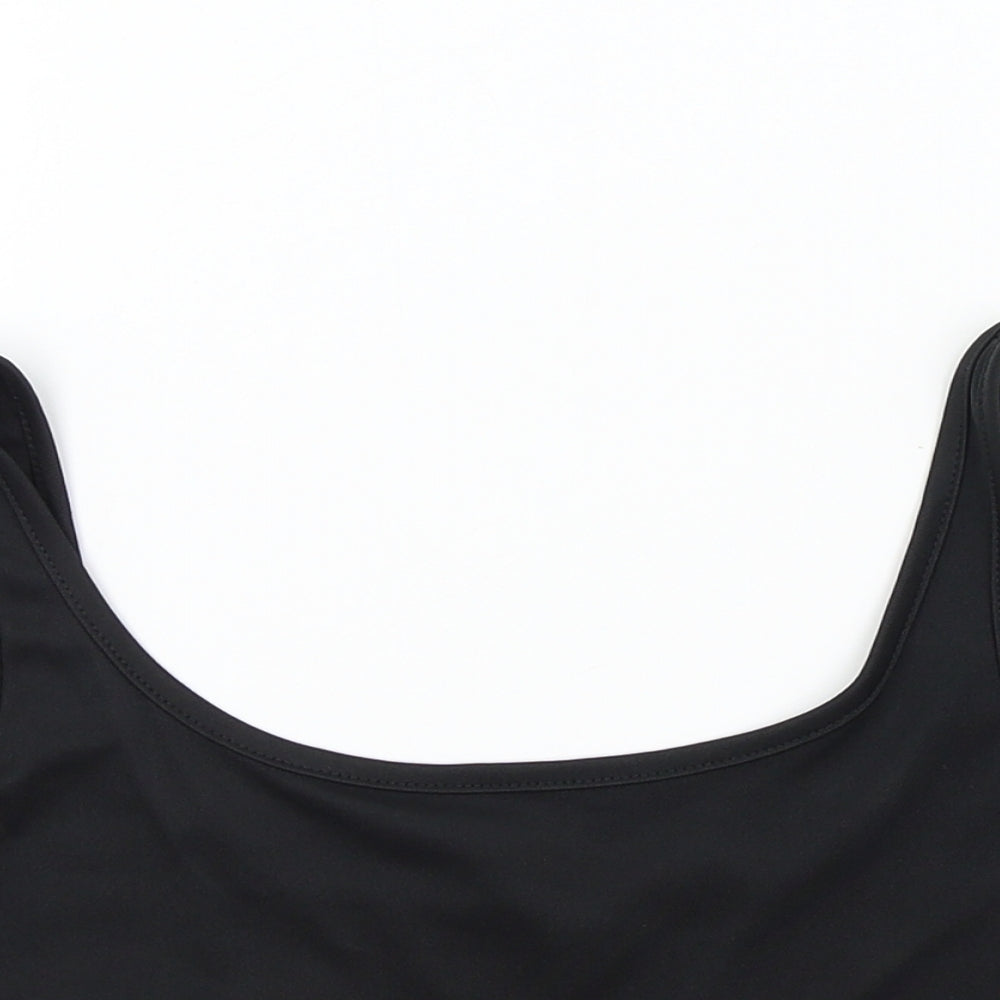 SheIn Womens Black Colourblock  Basic T-Shirt Size M