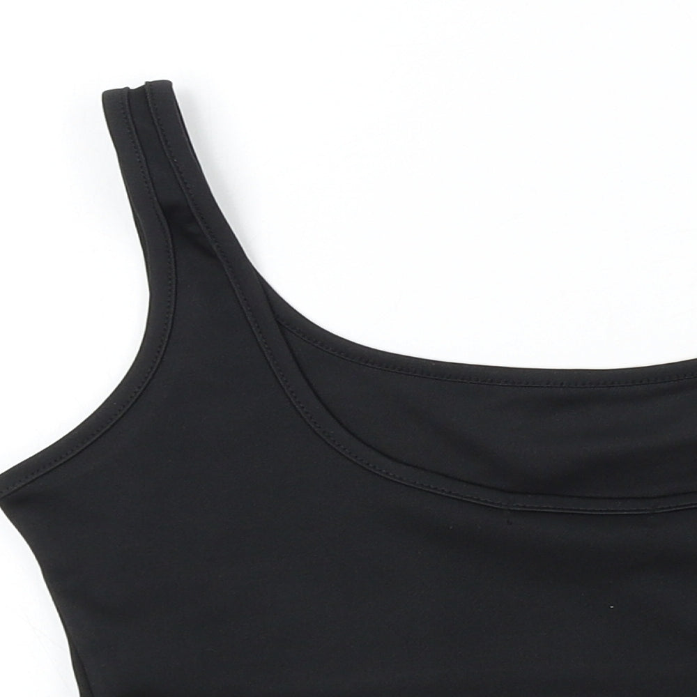SheIn Womens Black Colourblock  Basic T-Shirt Size M