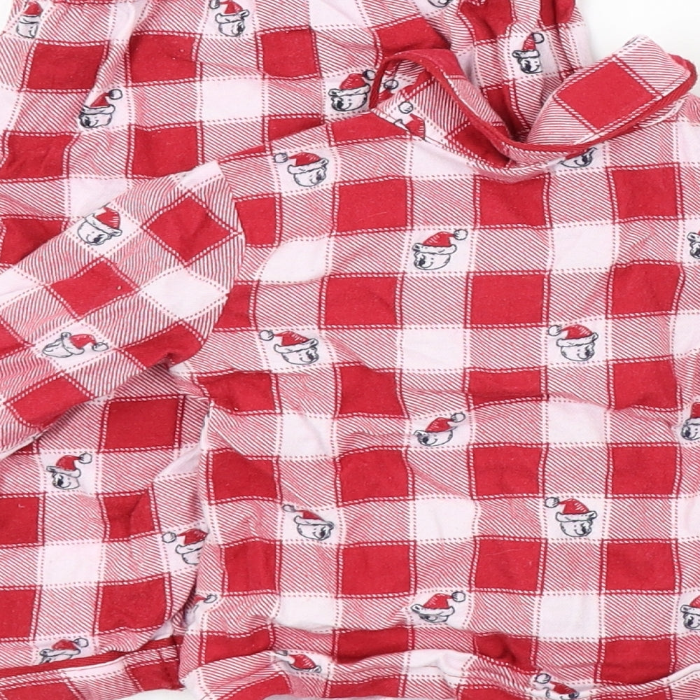 George Boys Red Geometric  Babydoll Pyjama Set Size 6-9 Months