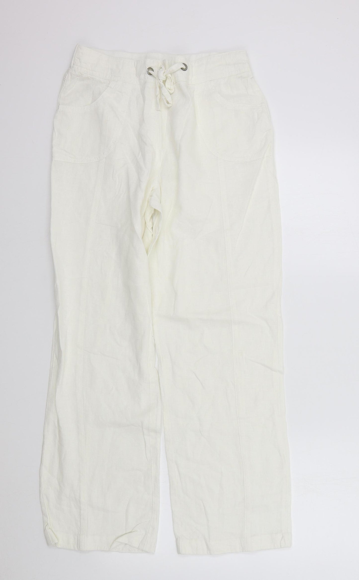 Cotton Traders Womens White   Trousers  Size 10 L29 in