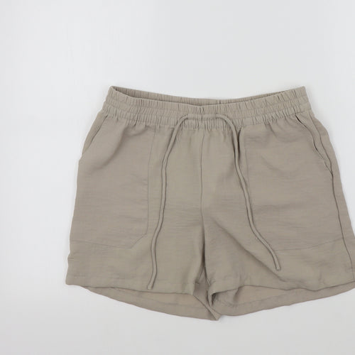 jacqueline de young Womens Beige Colourblock  Bermuda Shorts Size 10