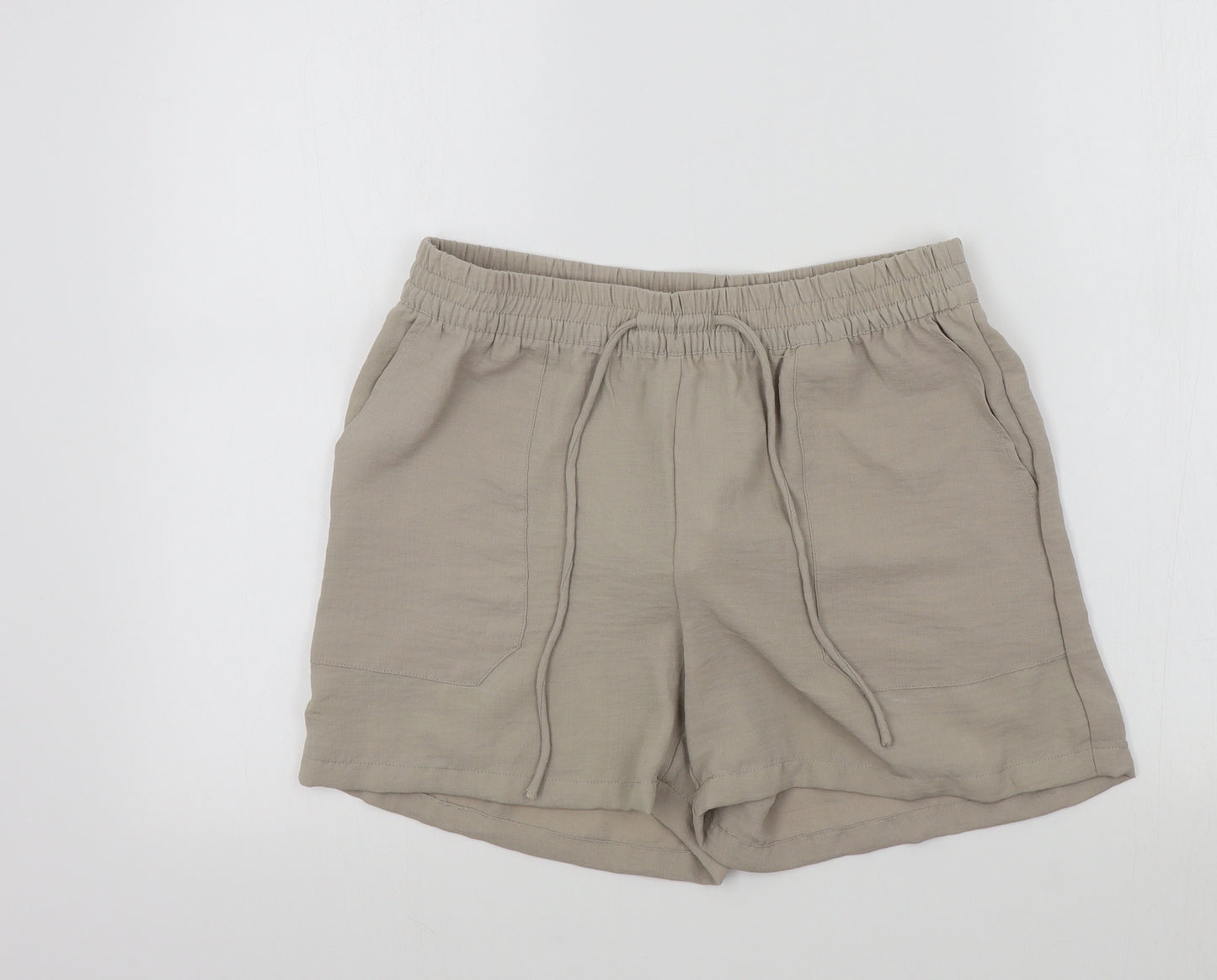 jacqueline de young Womens Beige Colourblock  Bermuda Shorts Size 10