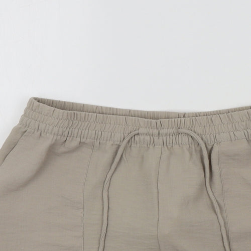 jacqueline de young Womens Beige Colourblock  Bermuda Shorts Size 10