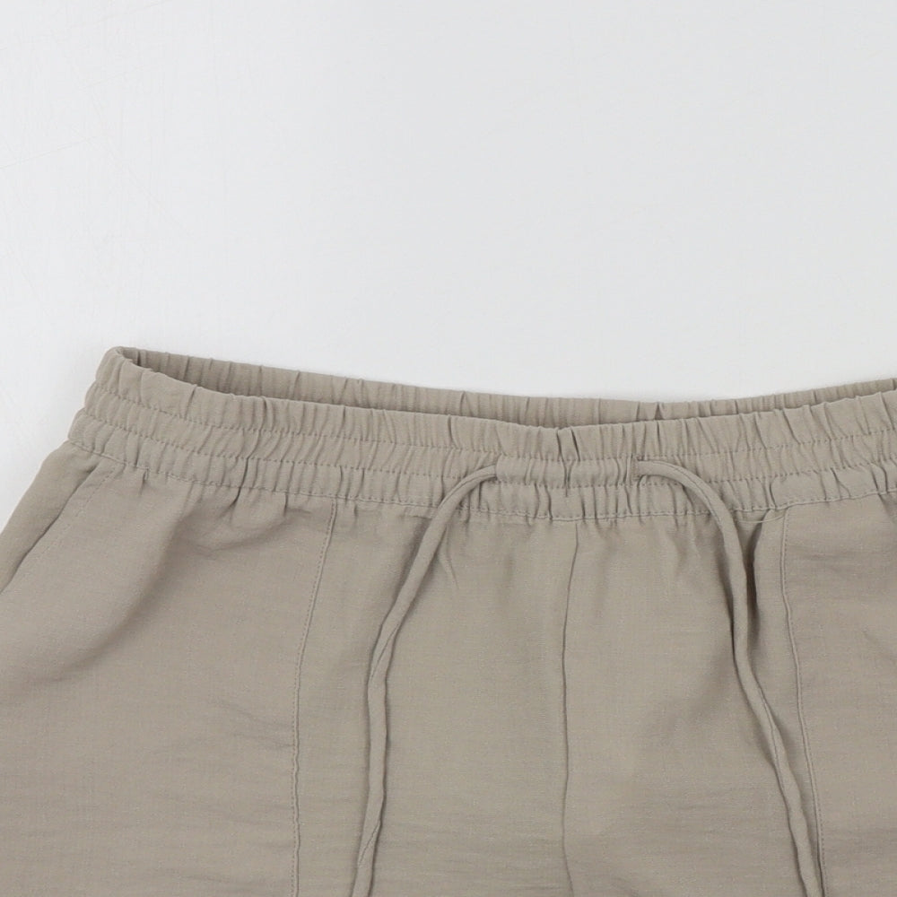 jacqueline de young Womens Beige Colourblock  Bermuda Shorts Size 10