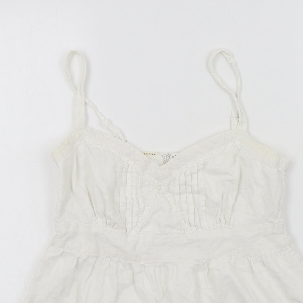 Fat Face Womens White   Basic T-Shirt Size 8