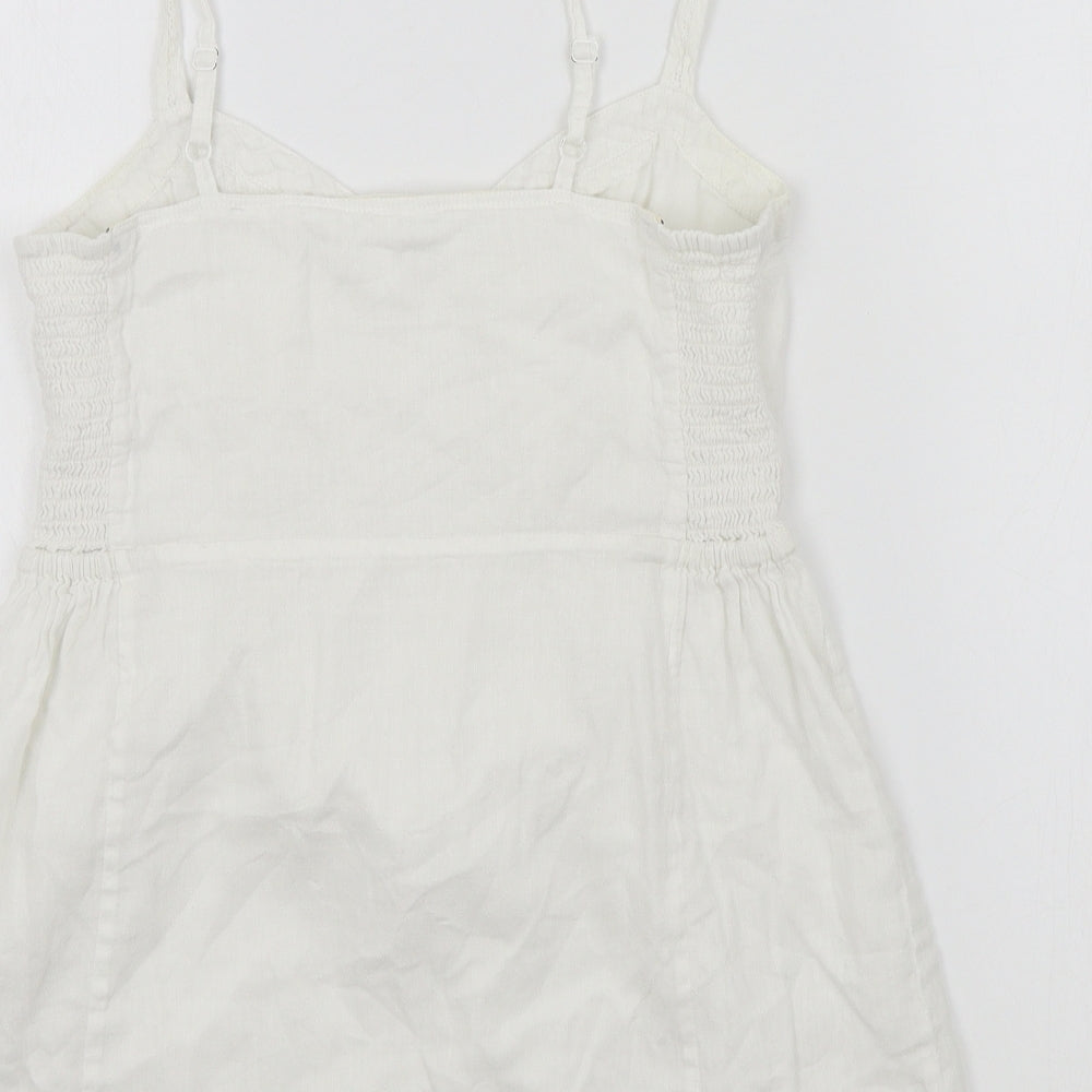 Fat Face Womens White   Basic T-Shirt Size 8