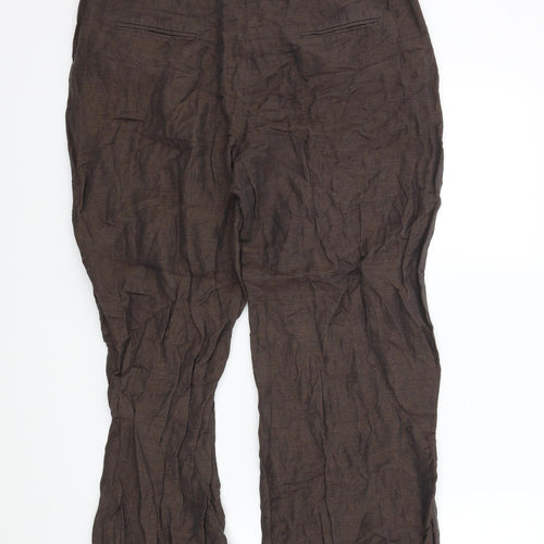 m&s Womens Brown   Trousers  Size 14 L26 in
