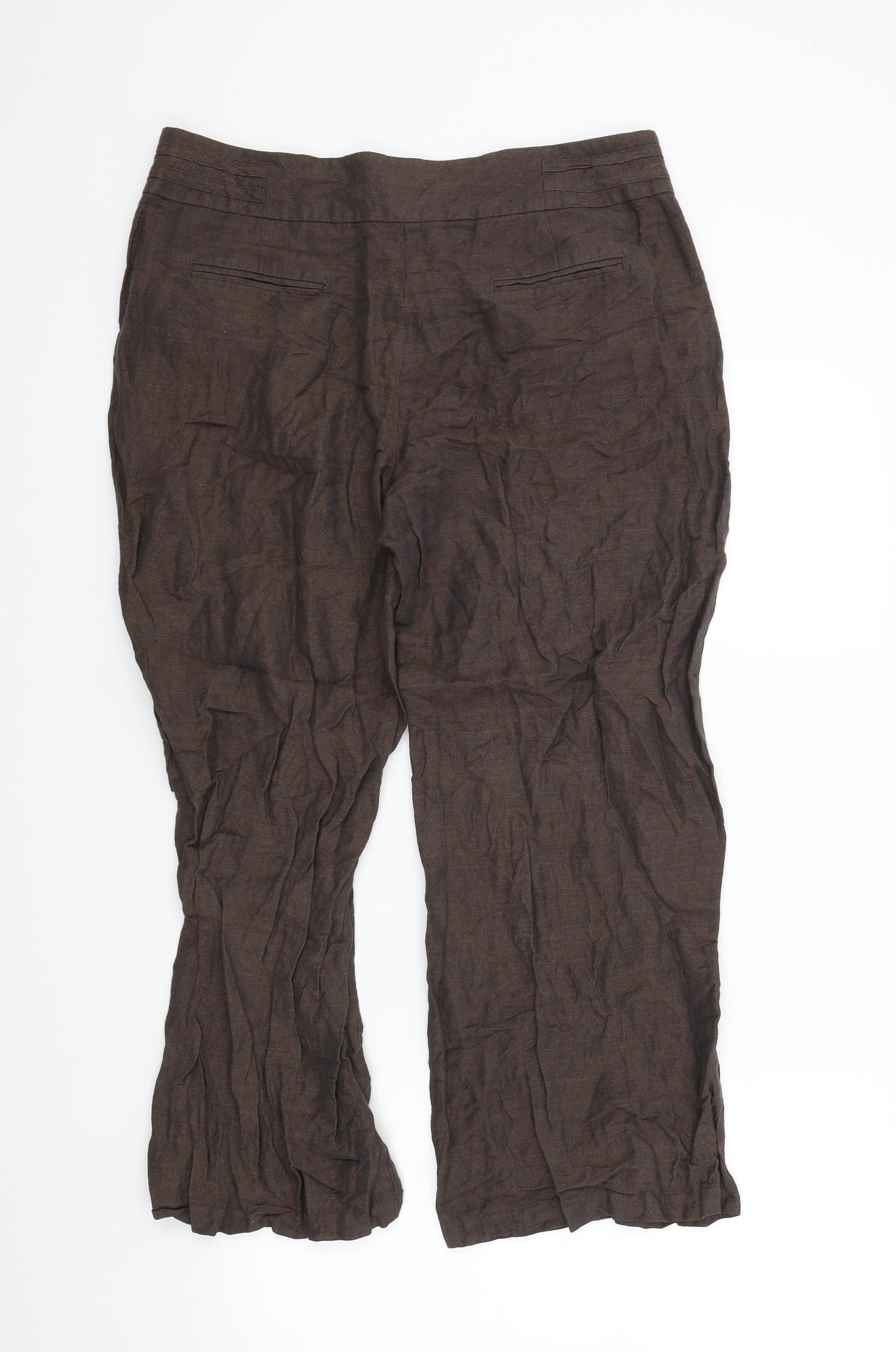 m&s Womens Brown   Trousers  Size 14 L26 in