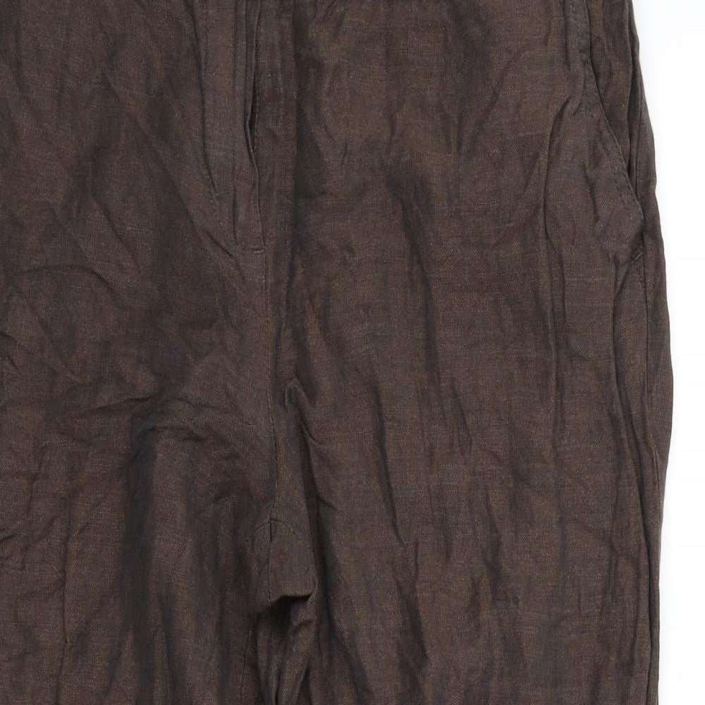 m&s Womens Brown   Trousers  Size 14 L26 in