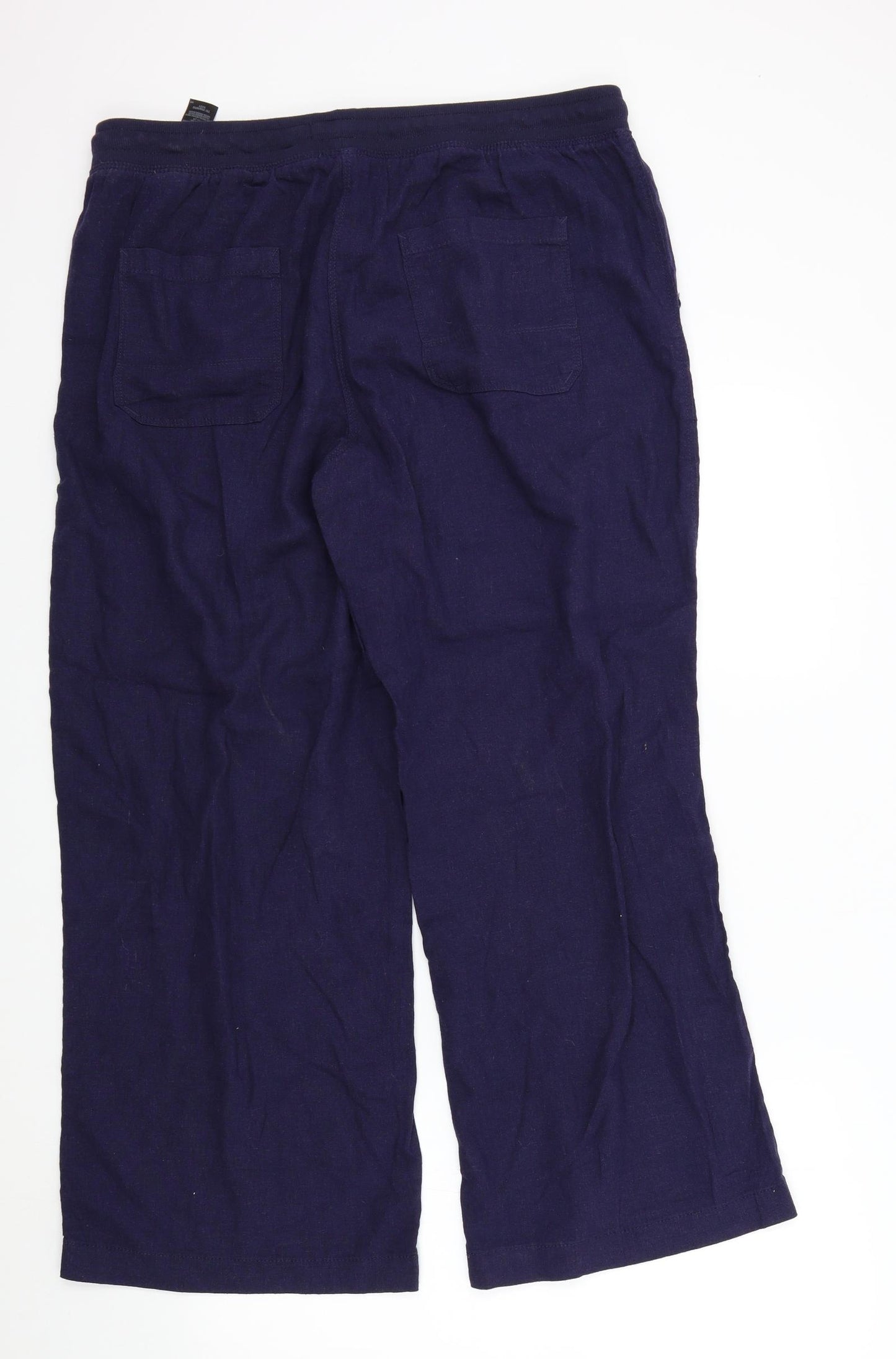 M&S Womens Black   Trousers  Size 16 L27 in