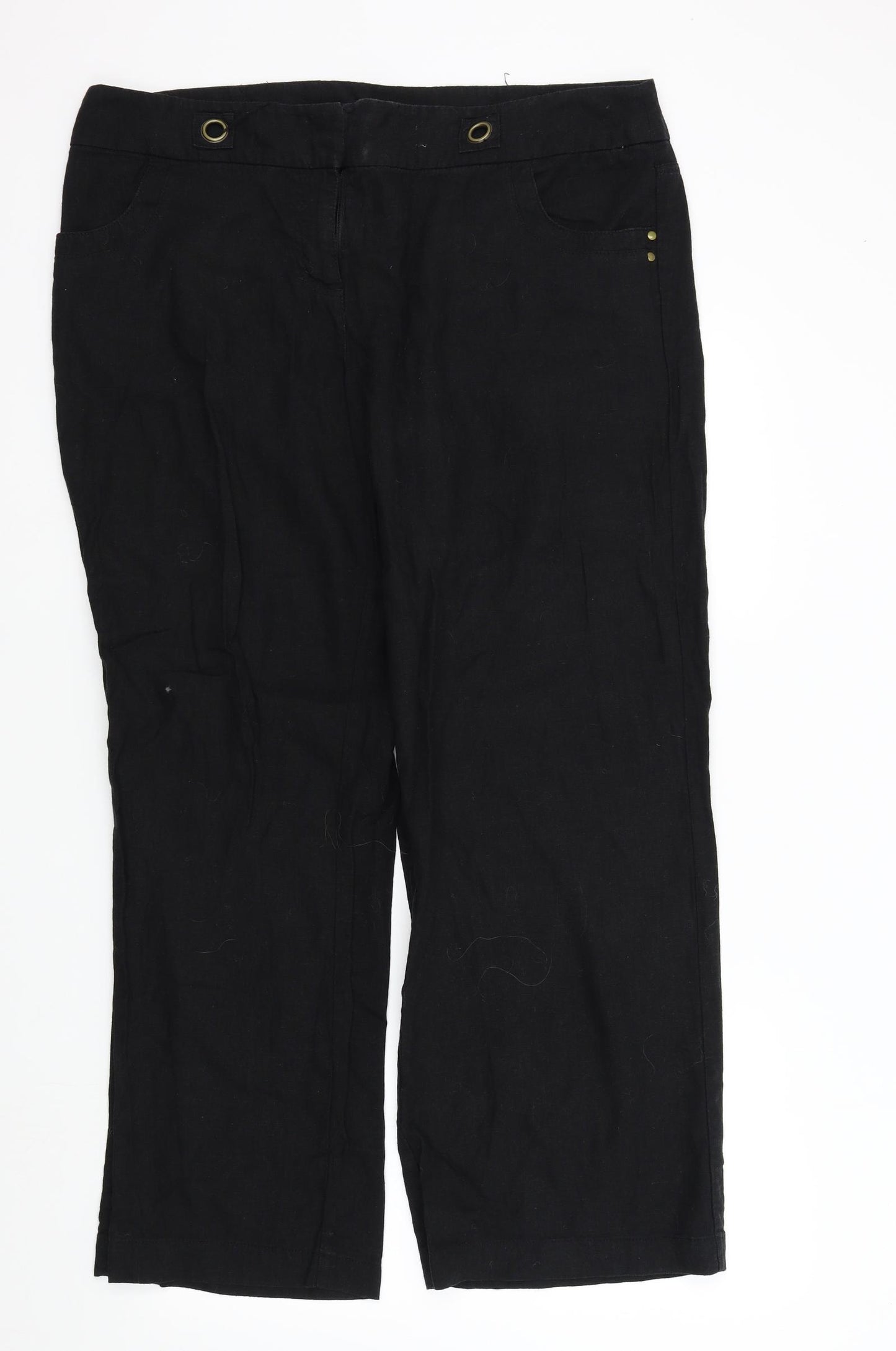 Wallis Womens Black   Trousers  Size 16 L28 in