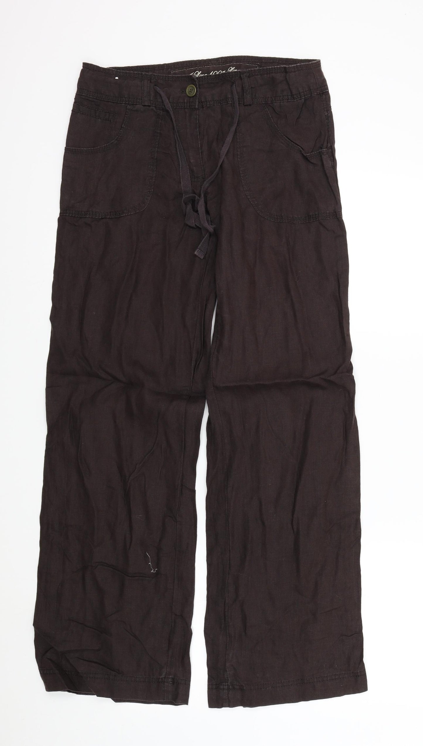 DENIM&CO Womens Brown   Trousers  Size 8 L31 in