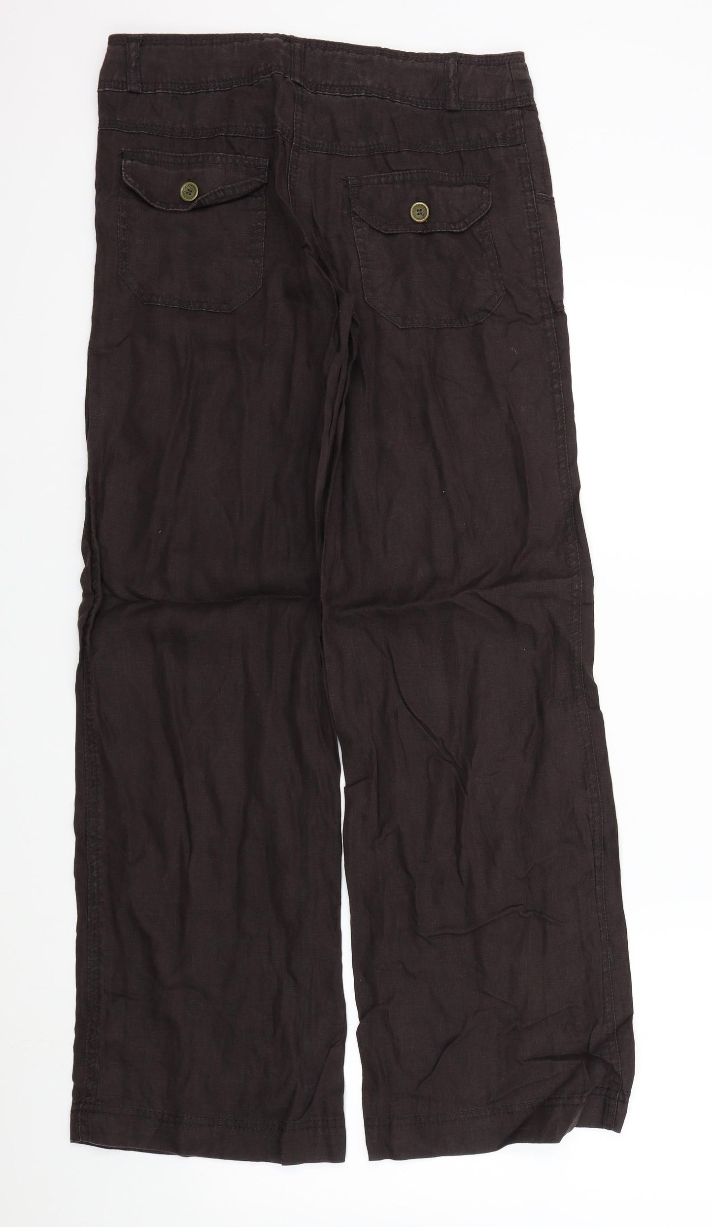 DENIM&CO Womens Brown   Trousers  Size 8 L31 in