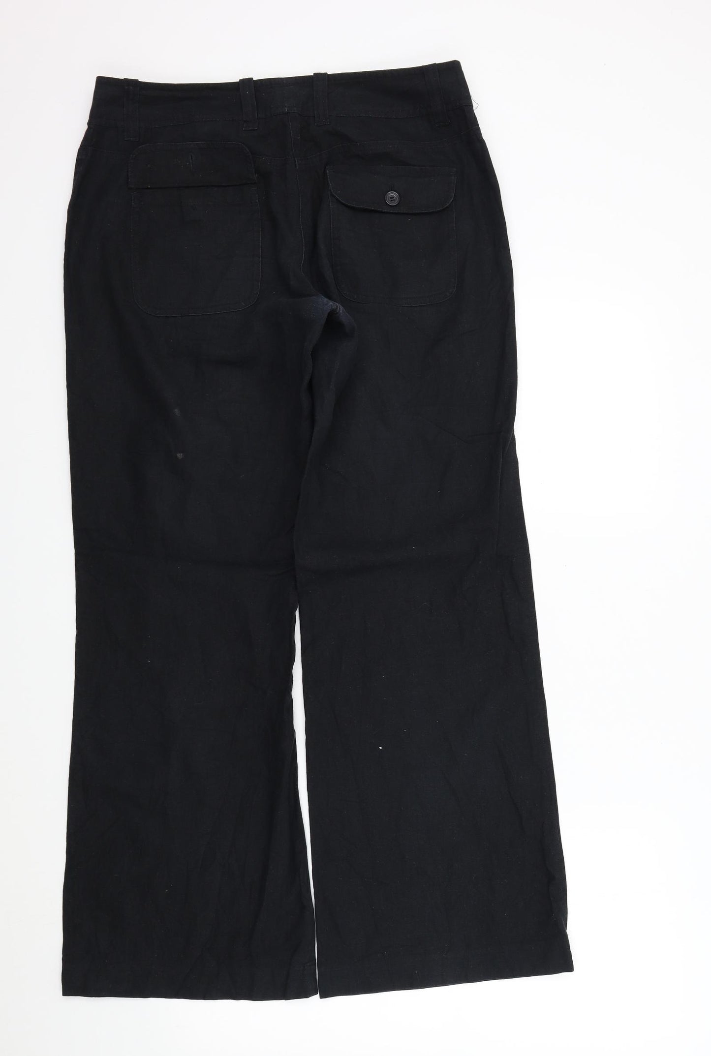 H&M Womens Black   Trousers  Size 12 L30 in
