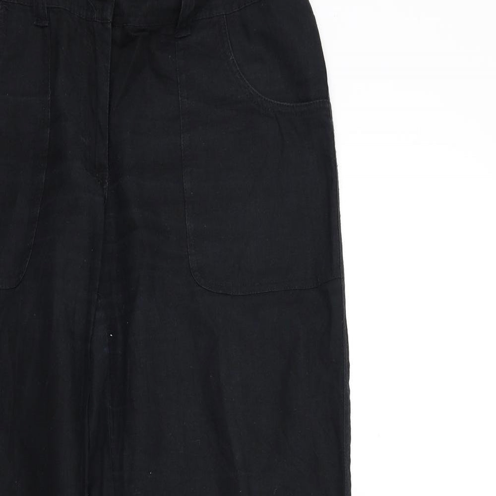 H&M Womens Black   Trousers  Size 12 L30 in