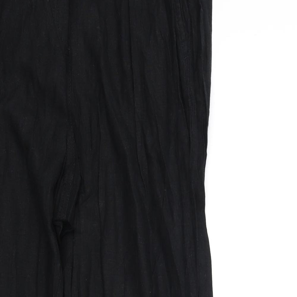 M&S Womens Black   Trousers  Size 10 L28 in