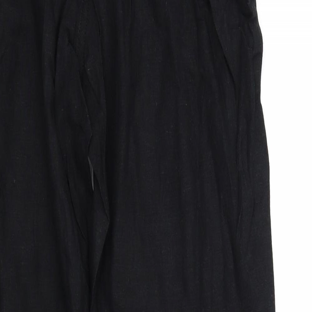 M&S Womens Black   Trousers  Size 10 L28 in