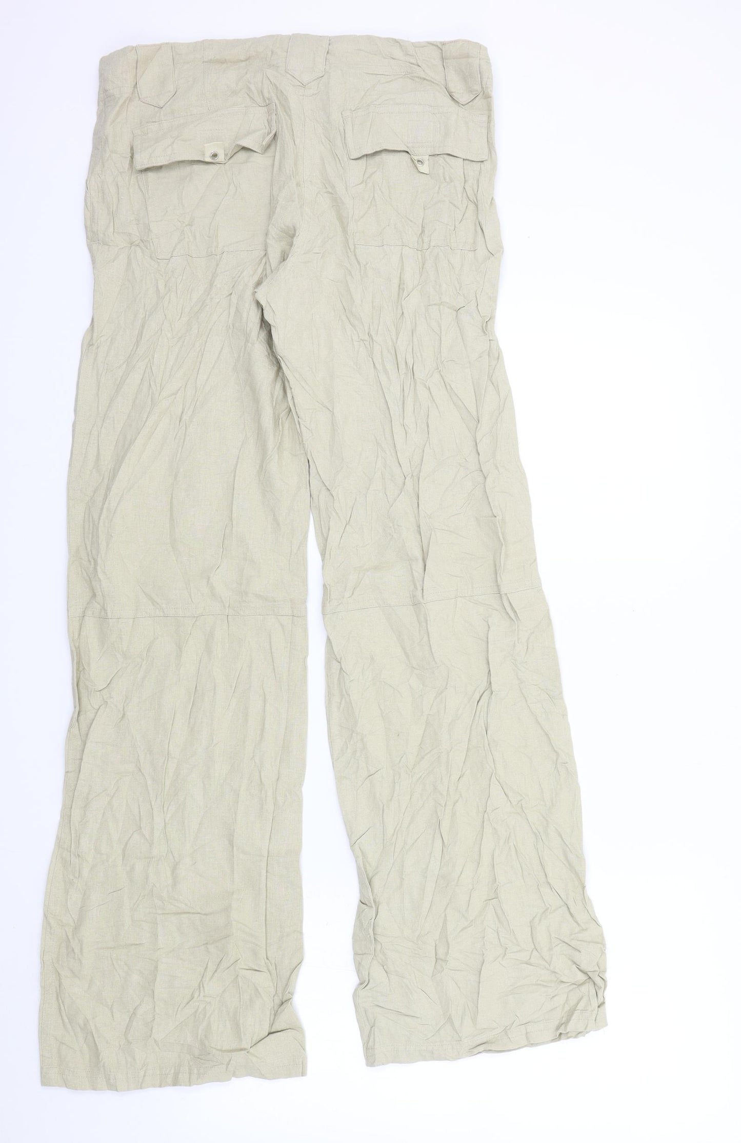 CARAMELLE Womens Beige   Trousers  Size M L32 in