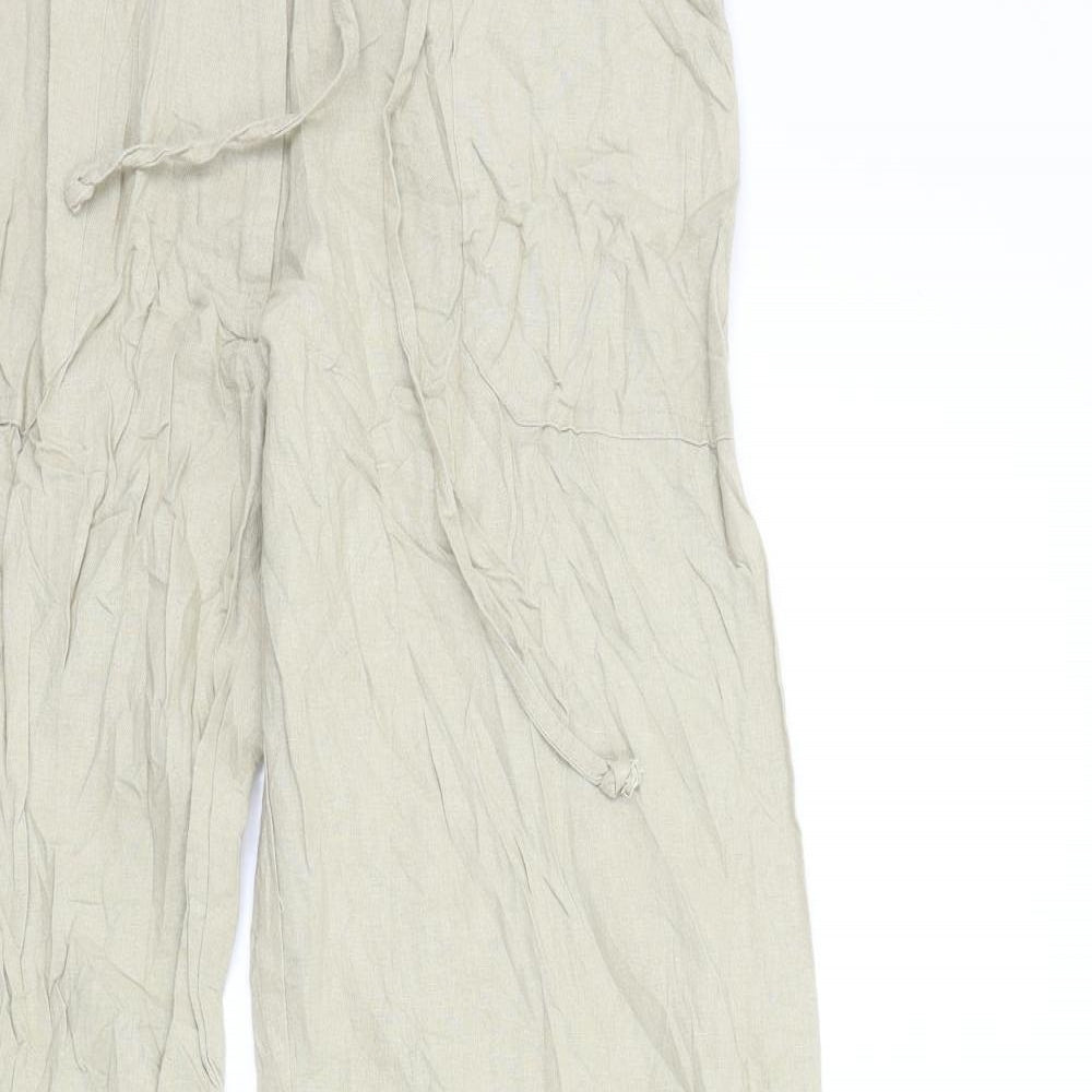 CARAMELLE Womens Beige   Trousers  Size M L32 in