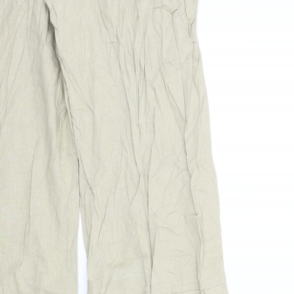 CARAMELLE Womens Beige   Trousers  Size M L32 in
