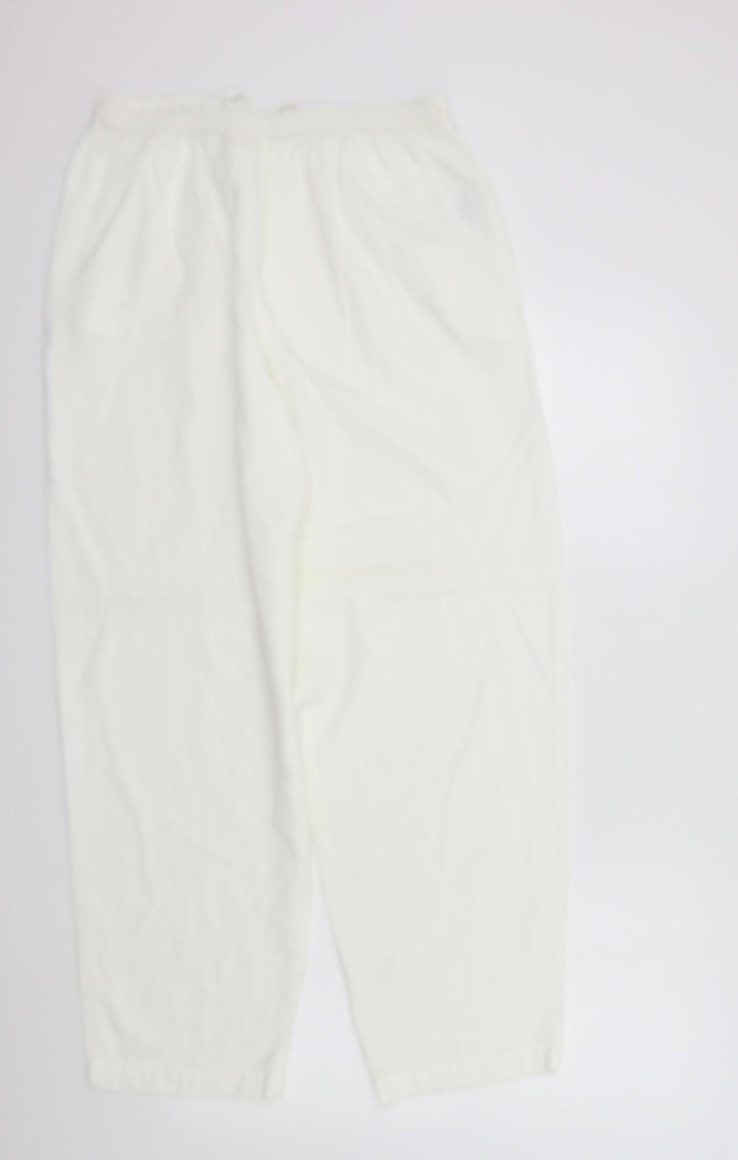 M&S Womens White   Trousers  Size 16 L29 in