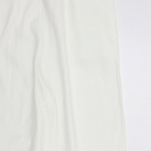 M&S Womens White   Trousers  Size 16 L29 in
