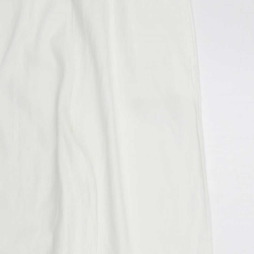 M&S Womens White   Trousers  Size 16 L29 in