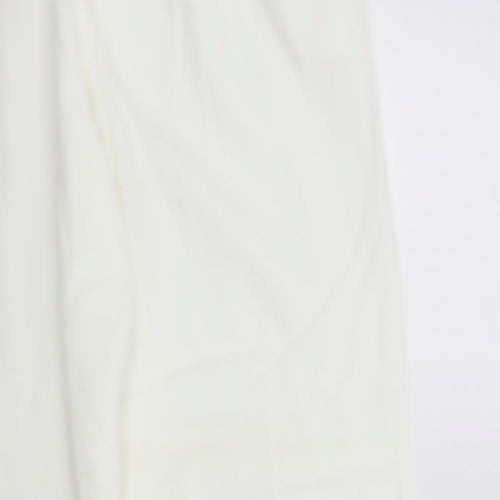 M&S Womens White   Trousers  Size 16 L29 in