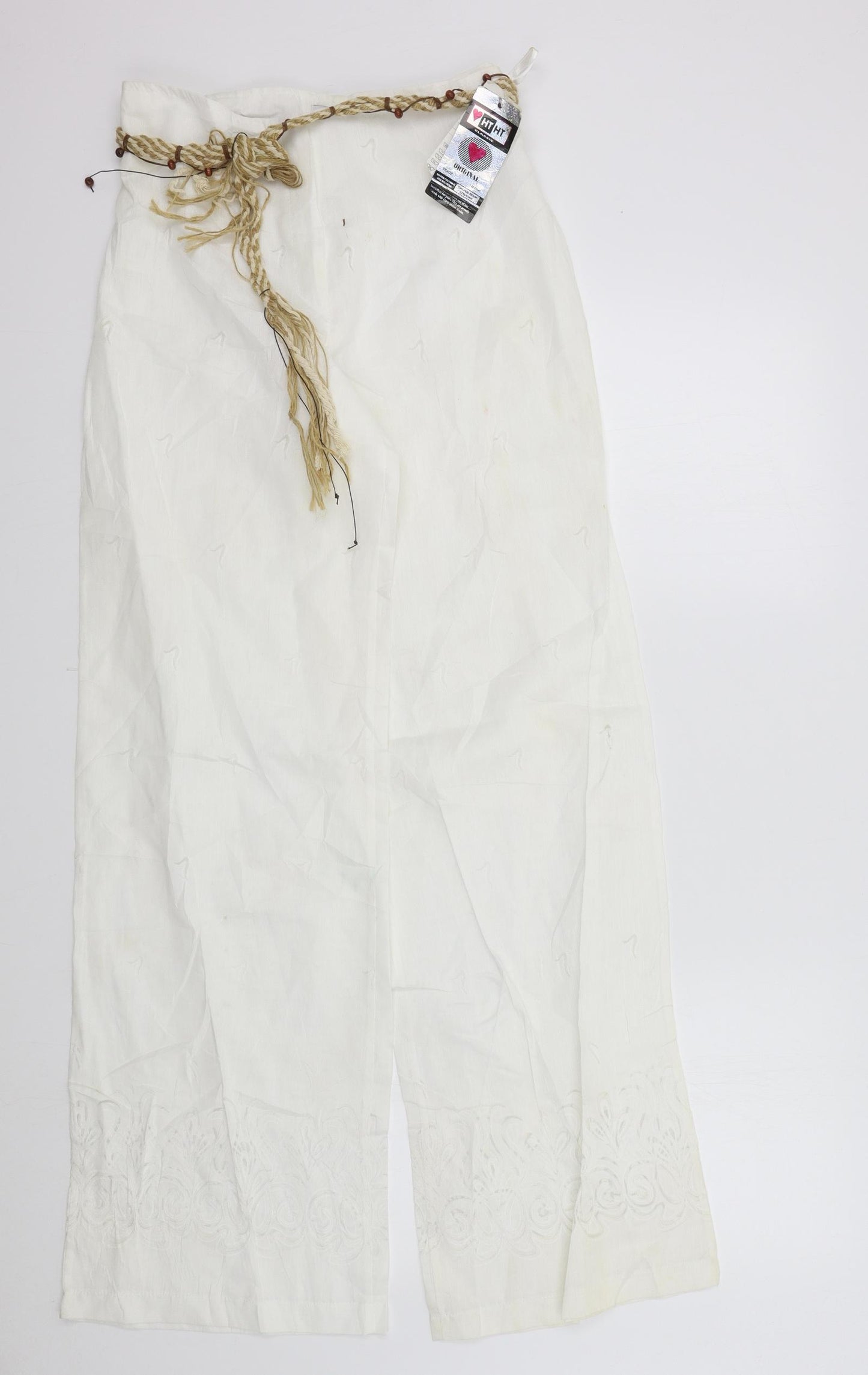 HT Womens White   Trousers  Size 10 L33 in