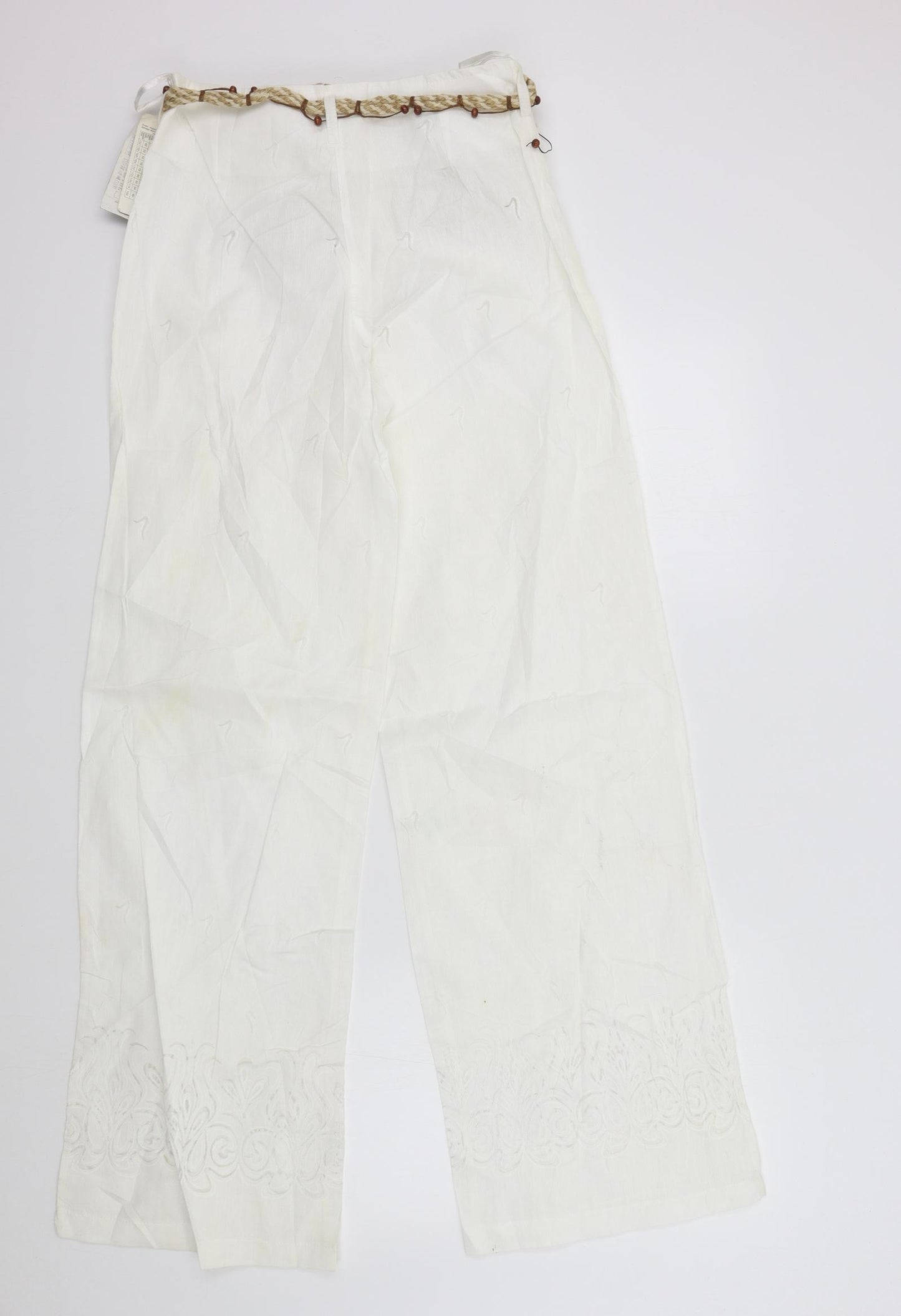 HT Womens White   Trousers  Size 10 L33 in