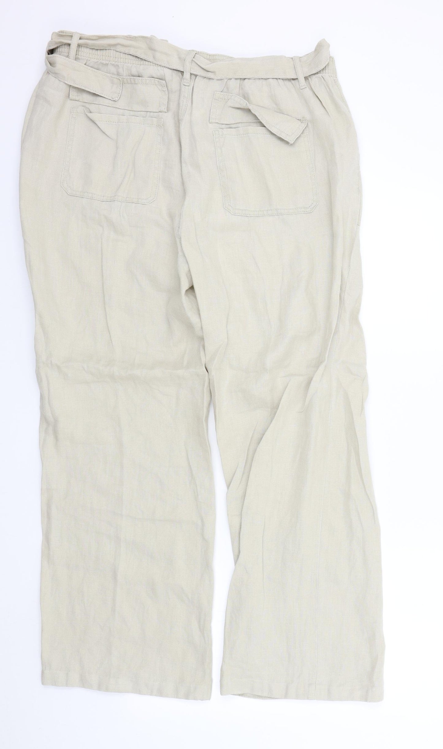 M&S Womens Beige   Trousers  Size 16 L29 in