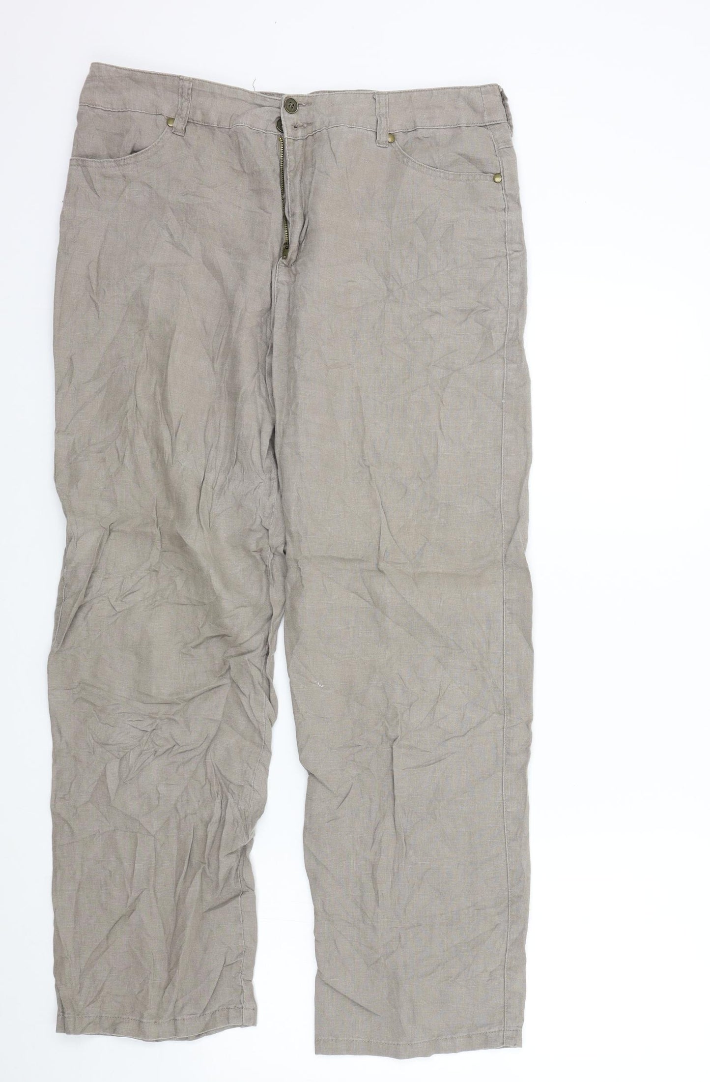 Isolde Womens Brown   Trousers  Size 14 L28 in